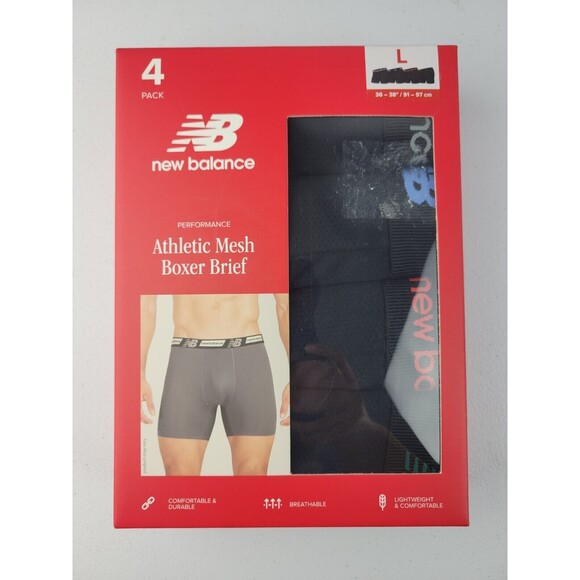 New Balance Men's 4 Pack Performance Premium Boxer Brief Size L 36-38" NIB #2 - Picture 1 of 10